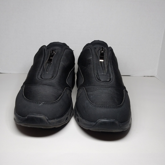 Larnmern Slip On Womens Sz 9 Mens Sz 7.5 Work Shoes non slip Black Zip Closure - Picture 7 of 16